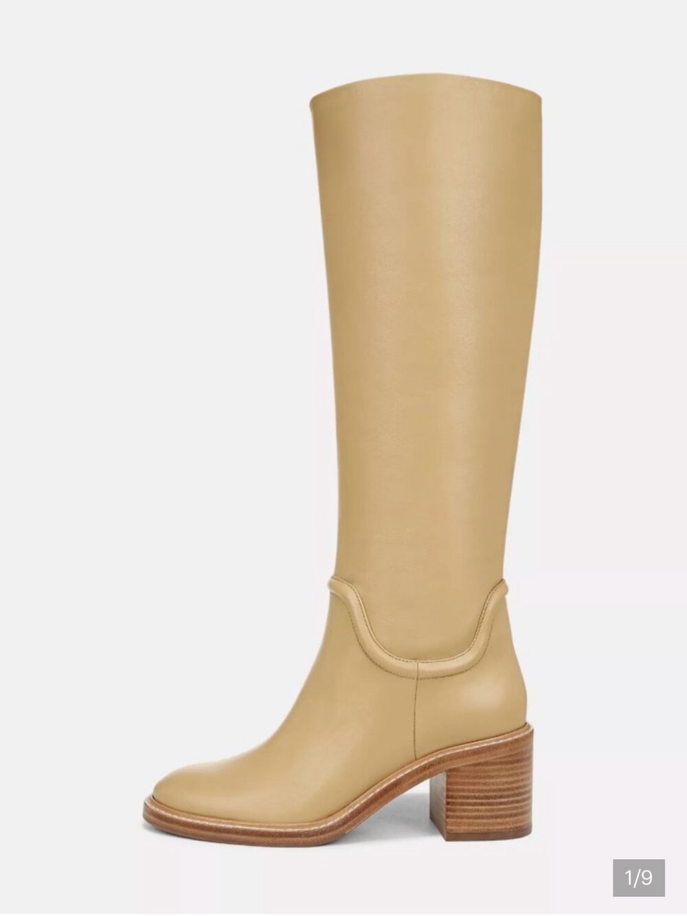 vince fabian knee high boots Cream